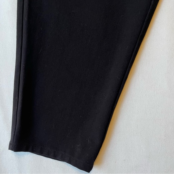 Torrid Taper slim pants 1X Pull on elastic waist Drawstring Black Poly Rayon - Picture 4 of 8